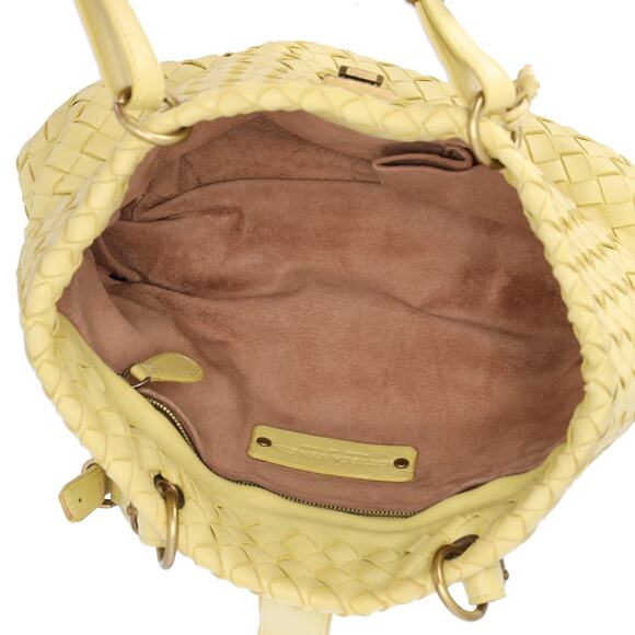 BOTTEGA VENETA Capri Tote Bag 162112 Light Yellow Leather - Picture 6 of 8